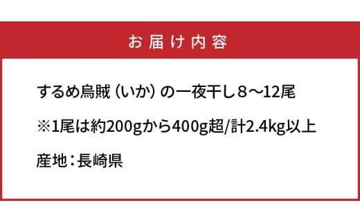 サイズは不揃いでも味は絶品!肉厚するめ烏賊一夜干し2.4㎏_1904R