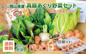 まにわの野菜 真庭あぐり野菜セット 10～11品 カット野菜入り 平飼い卵付き / 詰め合わせ 産地直送 岡山県 真庭市 新鮮 あぐりガーデン 産直工房 国産【配送不可地域：北海道／沖縄県／離島】【jujy055-01】