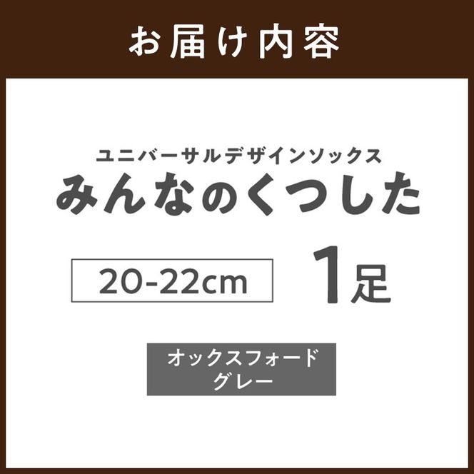 みんなのくつした 1足(20-22cm)【オックスフォードグレー】《 くつした 靴下 ソックス 加古川市 送料無料 》【2500T16801_03】