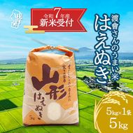 【新米受付 10月発送】R7年産 渡會さんのうまい米！はえぬき5kg（入金期限：2025.9.15）