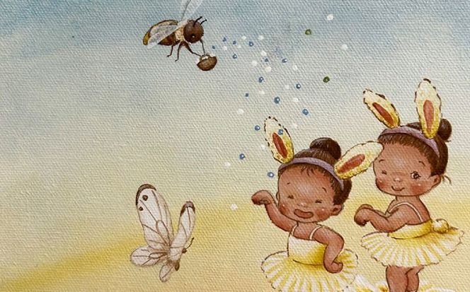 絵画「マーガレットのステージ」 糸島市 / 工房はーべすと[AYA081]