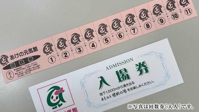 あけの元気館 利用回数券 11回分（ 高齢者 ） 利用券 施設利用券 回数券 チケット 晴明の湯 温水プール トレーニングジム [ER002ci]