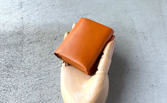 本革 ノンステッチの二つ折りミニ財布 栃木レザー ファッション小物 革小物 シンプル ３ポケット構造 カード入れ 小銭入れ お札入れ 牛革 プレゼント ギフト 