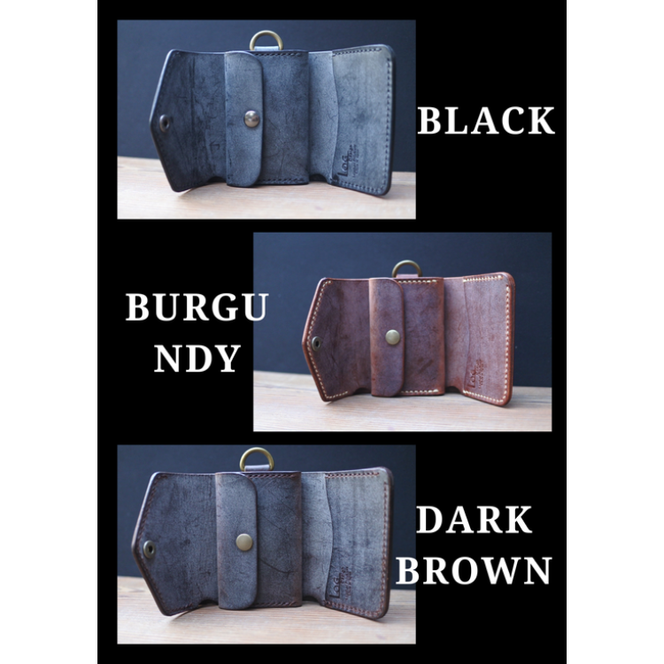 【選べるカラー3色】三つ折りウォレット 手のひらサイズ 財布 本革 全3色 雑貨 日用品 ファッション おすすめ 革小物