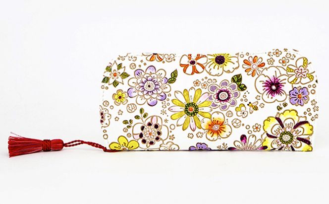 【文庫屋大関】メガネケース　みつばち【皮革工芸品】 ファッション小物 民芸品 