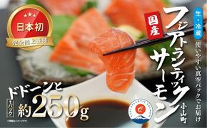 日本初 完全陸上養殖 フジアトランティックサーモン 生 ・冷蔵 1パック 約250g