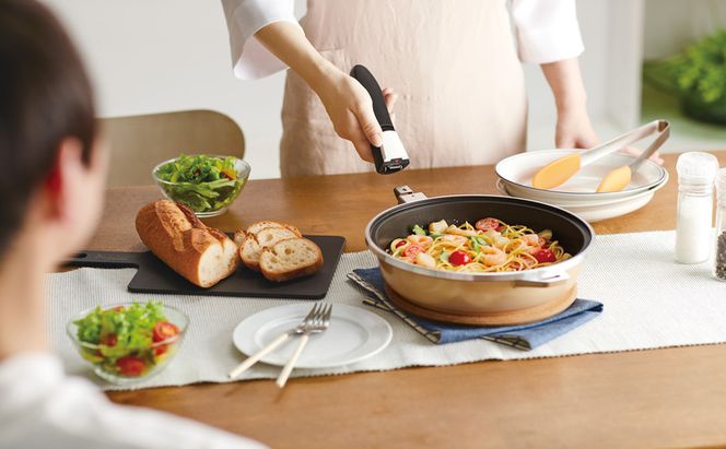 フライパン 24cm 浅型 取っ手が取れる ピタパン ショコラ アサヒ軽金属