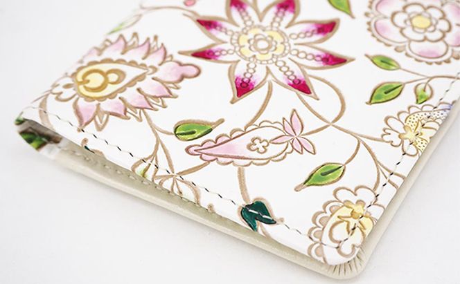 パスケース 花更紗 文庫屋大関 名刺入れ カードホルダー 名刺ケース 名刺ホルダー カード入れ 定期入れ 定期ケース 雑貨 生活雑貨 小物 革小物 革製品 本革 日用品 民芸品 工芸品 東京 東京都 墨田区