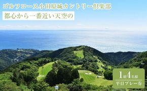 『都心から一番近い天空のゴルフコース小田原城カントリー倶楽部 1組4名様平日プレー券』|ゴルフ プレー 券 チケット 神奈川県 小田原市 ふるさと納税 142069_AN003