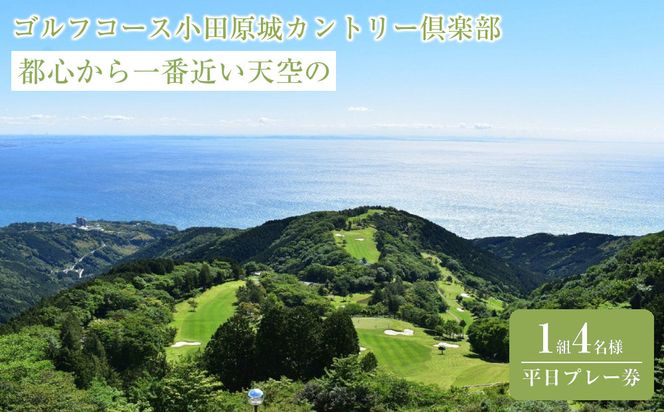 『都心から一番近い天空のゴルフコース小田原城カントリー倶楽部 1組4名様平日プレー券』|ゴルフ プレー 券 チケット 神奈川県 小田原市 ふるさと納税 142069_AN003