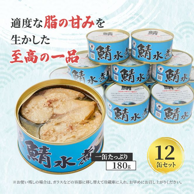 サバ缶 水煮 12缶 セット 缶詰 サバ水煮 サバ水煮缶 さば おかず 惣菜 常温保存 備蓄