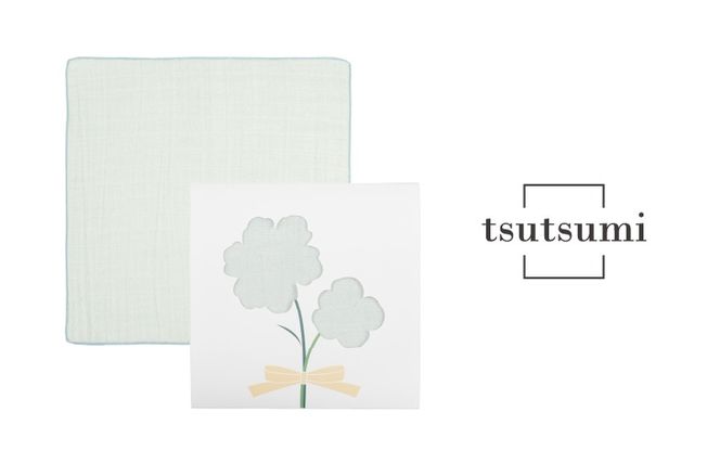 G3810 【スピード発送】tsutsumiハンカチ単品ハンカチギフト（ブルー）【ハンカチ 泉州タオル 普段使い ギフト 日用品 家族 はんかち】