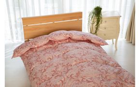 ゴア 羽毛ふとん　ダブルサイズ　ホワイトグース　トレニアH：ピンク系 322032_AG007
