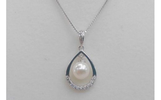 O-63伊勢志摩あこや本真珠ペンダント(P01)SV製