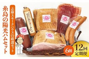 【全12回定期便】糸島の陽光ハムセット3 志摩スモークハウス[AOA016] 詰め合わせ ギフト ソーセージ お歳暮 お中元