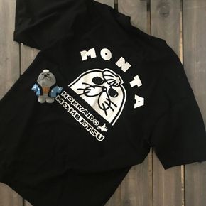 17-69 ゆるキャラ紋太グッズ(Tシャツ[ブラックXL]、ぬいぐるみ小)