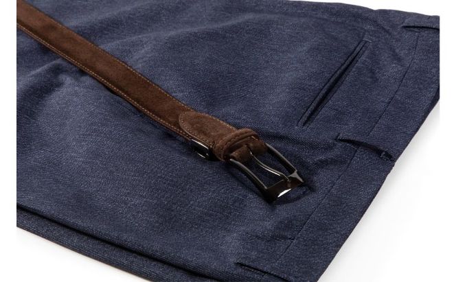 スコッチグレイン監修　オリジナルイタリアンレザーベルト（スエードダークブラウン）　イタリアン ベルト　スエード　本革　東京都　墨田区