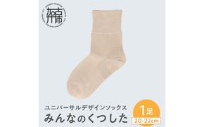 みんなのくつした 1足(20-22cm)【メイプルベージュ】《 くつした 靴下 ソックス 加古川市 送料無料 》【2500T16801_01】