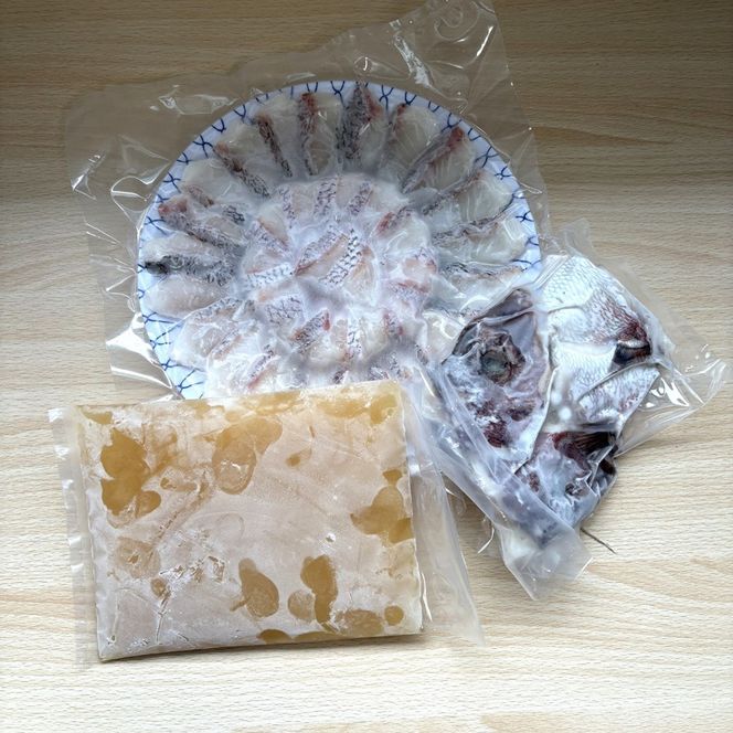 寿司割烹 ふく仙 鯛しゃぶセット(2～3人前)【道の駅むなかた】_HA2006 鯛 たい 鍋 鯛鍋 海鮮鍋 しゃぶしゃぶ 福岡県宗像市 宗像市 福岡 宗像