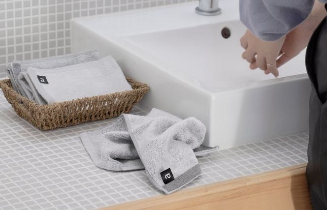 G2116 【数量限定】a towelハンドタオル 5枚セット インディゴグレー＜スピード発送＞