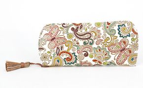 【文庫屋大関】メガネケース　ペイズリー【皮革工芸品】 ファッション小物 民芸品 