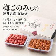梅ごのみ(大) うす塩味・しそ漬梅ぼし約960gセット[高島屋選定品］ 梅干し 