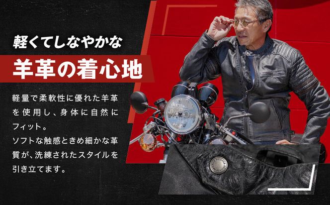 【デグナー】レザージャケット[25WJ-7] レッド 2XLサイズ｜京都 バイクギア 人気ブランド ジャケット バイク［ ヴィンテージ風ジャケット 中綿入りインナー オールドフィニッシュ加工 短丈設計 羊革 実用性 日常使い 軽量 柔軟性 ツーリング ライダー バイカー アウトドア おしゃれ かっこいい 人気 おすすめ 送料無料 ふるさと納税 ］ 261009_A-JR194VC08