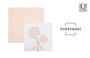 G3809 【スピード発送】tsutsumiハンカチ単品ハンカチギフト（ピンク）【ハンカチ 泉州タオル 普段使い ギフト 日用品 家族 はんかち】