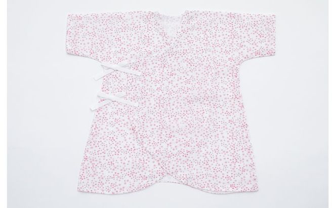 PGガーゼ　ベビー肌着セット 70cm　小花 ベビー用品 ピンク 花柄 女の子 赤ちゃん 短肌着 コンビ肌着 裏始末 サイズ調整 股下ホック 肌に優しい 