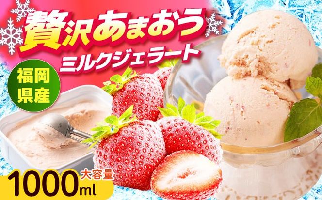 福岡産 あまおう ジェラート 1000ml 《築上町》【南国フルーツ株式会社】アイス スイーツ イチゴ 苺 いちご[ABET006]
