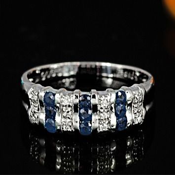 サファイア リング 0.3ct Ag900[Pt100] (12514) 指輪 リング サファイア プラチナ ダイヤモンド ジュエリー アクセサリー 山梨県 甲斐市 BR-78