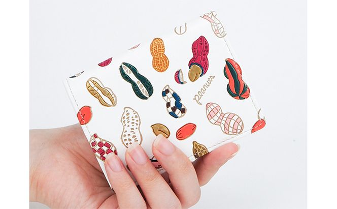 【文庫屋大関】箱まち小銭入れ　ピーナッツ【皮革工芸品】 ファッション小物 財布 民芸品 