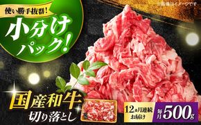 【全12回定期便】【和牛の旨味を堪能！】博多和牛切り落とし500g《築上町》【株式会社MEAT PLUS】[ABBP044]