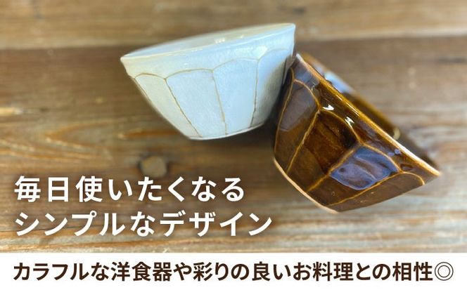 中鉢 面取り（丸） 糸島市 / 工房わらし（宮元 美希）【いとしまごころ】 [ATZ008] 鉢 陶器 シンプル 焼き物 ハンドメイド 普段使い 自宅用 食卓 食器 皿