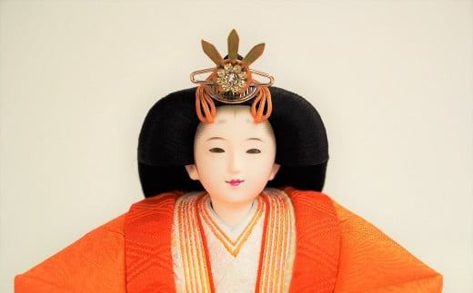 【収納飾りセット“有明”】人形作り40年 “平安天鳳”作 丹後ちりめん 人参草木染め 手作り ひな祭り 木製 今どき かわいい おしゃれ モダン 碧南 にんじん 人参 H067-170
