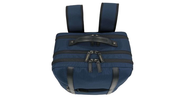 エビータワイド ビジネスリュック ネイビー ( No.5027-60 ) / リュック  豊岡 職人手作り B4サイズ対応 大容量 出張 一泊二日 3層構造 仕分け収納 底鋲 ビジネスバッグ 日本製 メンズ バッグ かばん 鞄 木和田株式会社