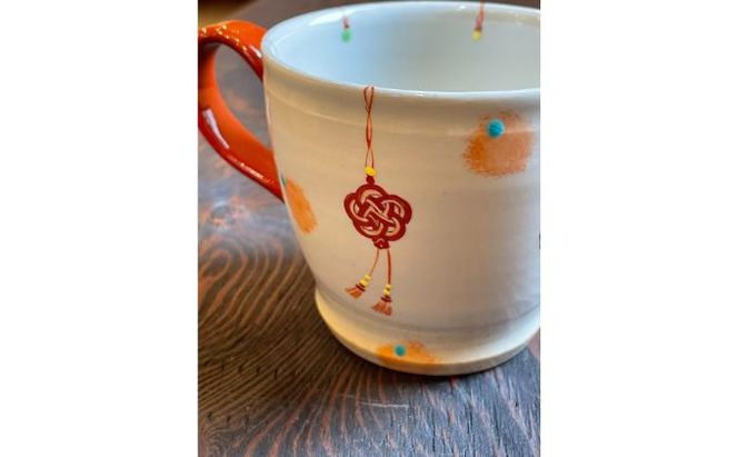 九谷珈琲と水引きマグカップ（虚空蔵窯） 飲料 ドリップ 食器 オリジナル ブレンド 人気 シリーズ 美味しい ギフト 