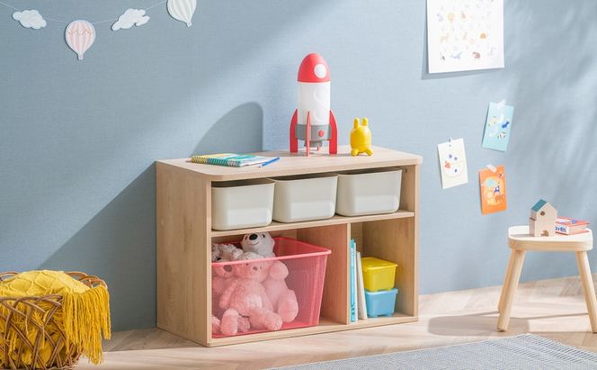 収納棚 ラウンドシェルフ RUSR-74L ナチュラル/ライトベージュ おもちゃ 収納 ラック ボックス アイリスオーヤマ おしゃれ おもちゃ箱 絵本棚 おもちゃ棚 キッズ 子ども シェルフ 北欧 収納棚 子供部屋 ケース 入学 入園 ラウンドシェルフ TV台