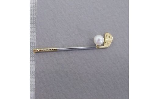 25-16伊勢志摩あこや本真珠ネクタイピンゴルフクラブ(アイアン)