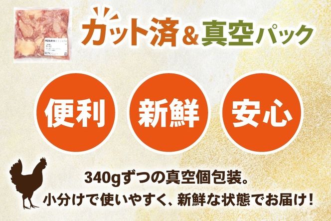 鶏肉 6回 定期便 もも 切身 340g 5袋 1.7kg 計10.2kg [南九フーズ 宮崎県 日向市 452061724] もも肉 冷凍 国産 カット 小分け ふるさと納税 鶏 とり肉 鳥肉 鶏もも 鶏もも肉 モモ 真空包装 個包装 お弁当 時短 カット済 定期 宮崎 宮崎県産 夕飯