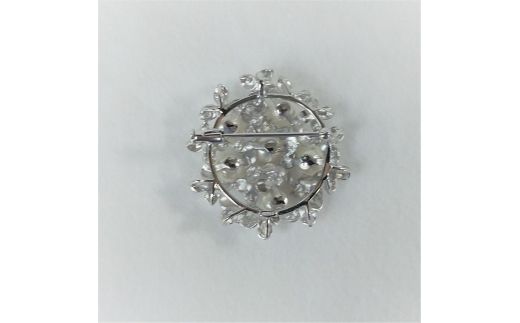 90-09伊勢志摩あこや本真珠ブローチ・あじさい(B01)