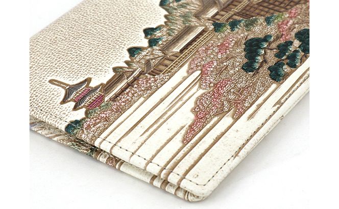 【文庫屋大関】パーソナルホルダー　浮世絵　清水寺【皮革工芸品】 ファッション 小物 シンプル パスポートケース 病院セット 型押し 大関卯三郎 牛革 