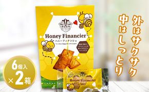 ハニーフィナンシェ（6個入り）2箱　お菓子 焼菓子 洋菓子 スイーツ フィナンシェ はちみつ おやつ 手土産 お土産 個包装 日進市 愛知