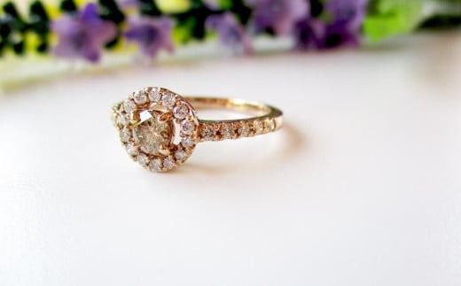 ダイヤモンドリング ブラウンダイヤモンドリング【 K18 ピンクゴールド 】【 プラチナ 】 指輪 リング ジュエリー ダイヤ 宝石 ダイヤモンド 18ｋ ピンクゴールド PT ジュエリーリング 指輪アクセサリー 品質保証書付 KT1017