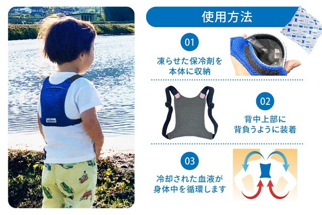アイスリュックBaby 1個 [エムクラフト 福岡県 宇美町 um40azp110007] ベビー用 冷却グッズ 子供 保冷リュック 赤ちゃん 背中 冷やす グッズ キッズ クールベスト