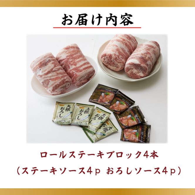 【2026年2月より順次発送】【田中農場のすずし豚】 ロールステーキ2kgセット｜肉 お肉 豚肉 ステーキ ロールステーキ すずし豚 ブランド 茨城県 行方市（M-2）