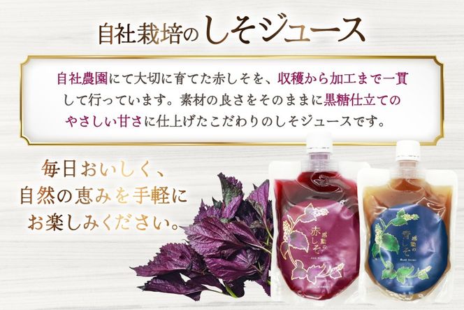 AJ306 感動の赤しそジュース パウチ 200ml 2P 感動の青しそジュース パウチ 200ml 2P [ しそジュース 紫蘇ジュース 赤しそ 青しそ 長崎県 島原市 ]