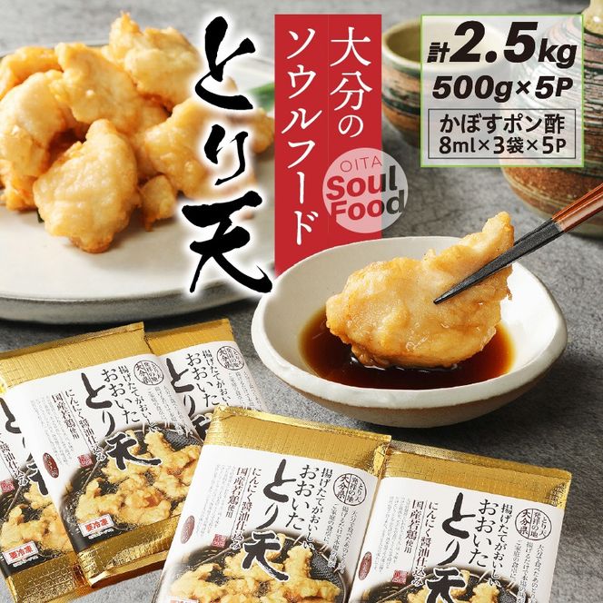 大分のソウルフード「とり天」2.5kg おおいた 名物 鶏天_29055A-2
