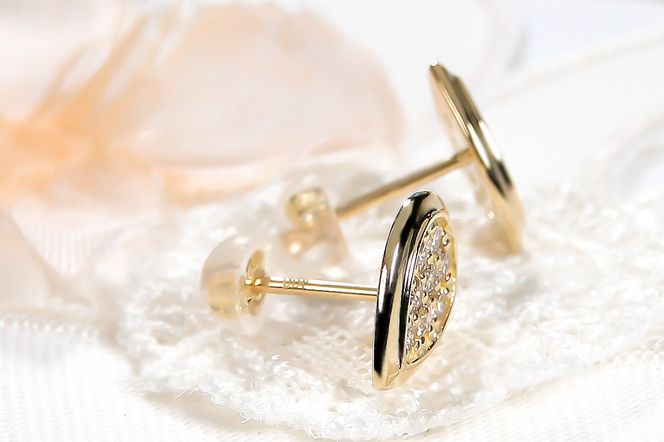 K18YG【0.32ct】ティアドロップ パヴェ ダイヤモンド ピアス CSP00071 SWAV087-b