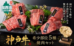 神戸牛 希少部位 焼肉セット 5種 計800g ミスジ ヒウチ 三角バラ トウガラシ マルシン